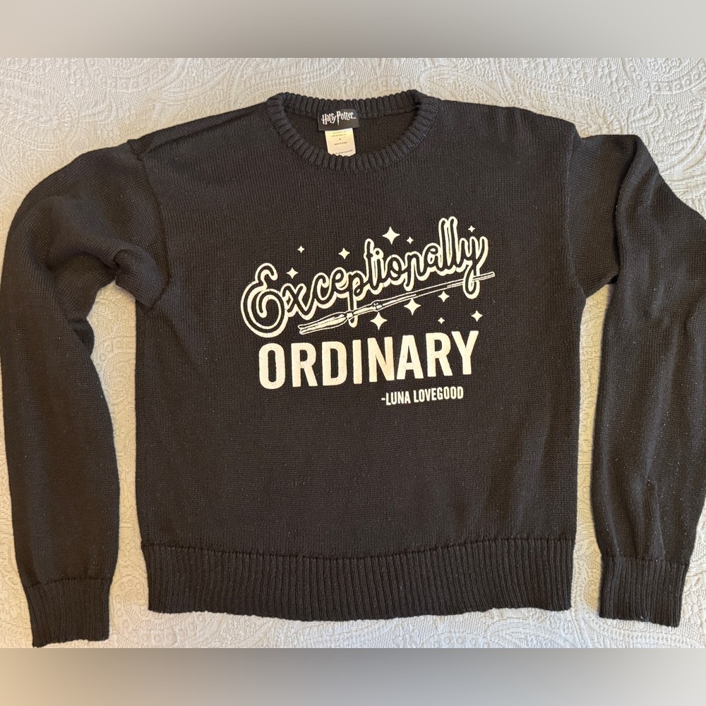 Hot Topic Black 'Exceptionally Ordinary' Sweater women’s medium